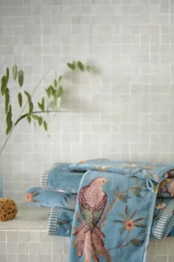 Pip Studio Badhanddoek Secret Garden 55X100Cm Blauw Hot