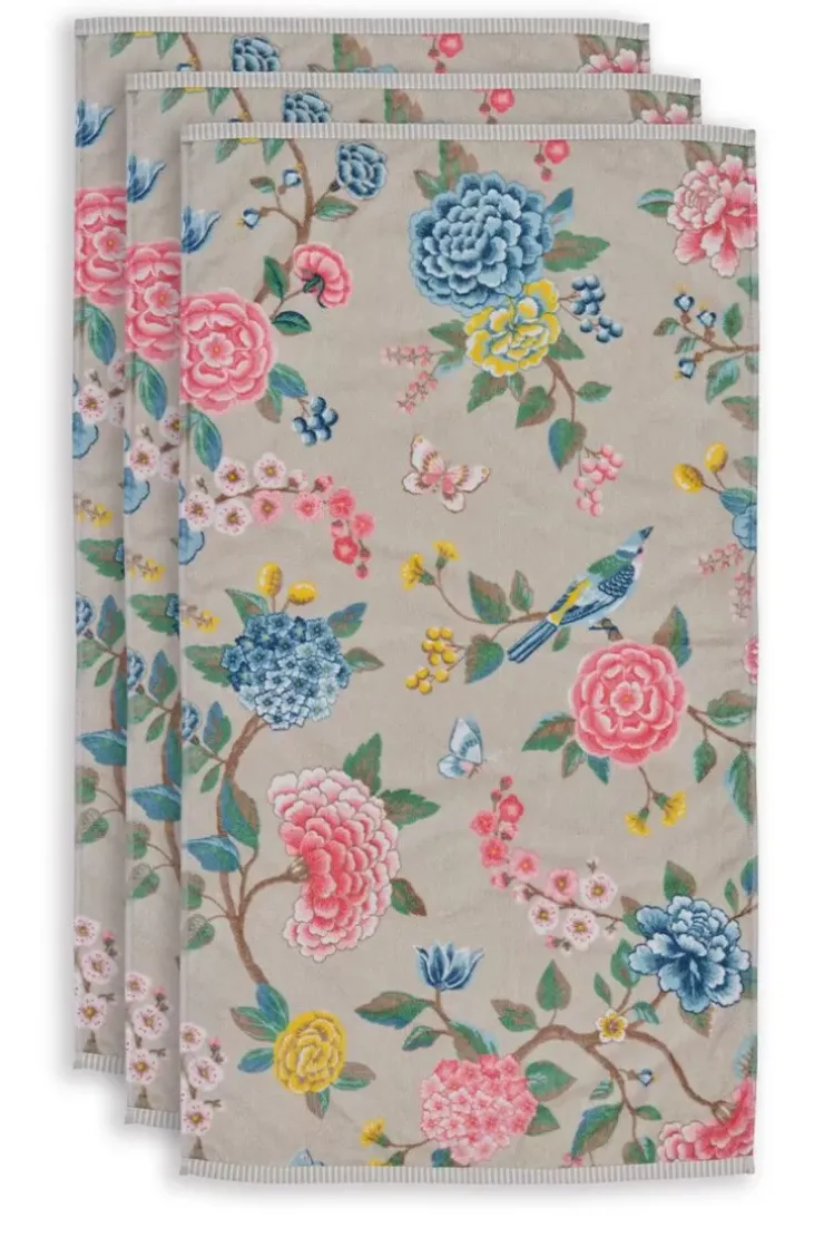 Pip Studio Badhanddoek Set/3 Good Evening 55X100 Cm Khaki Outlet