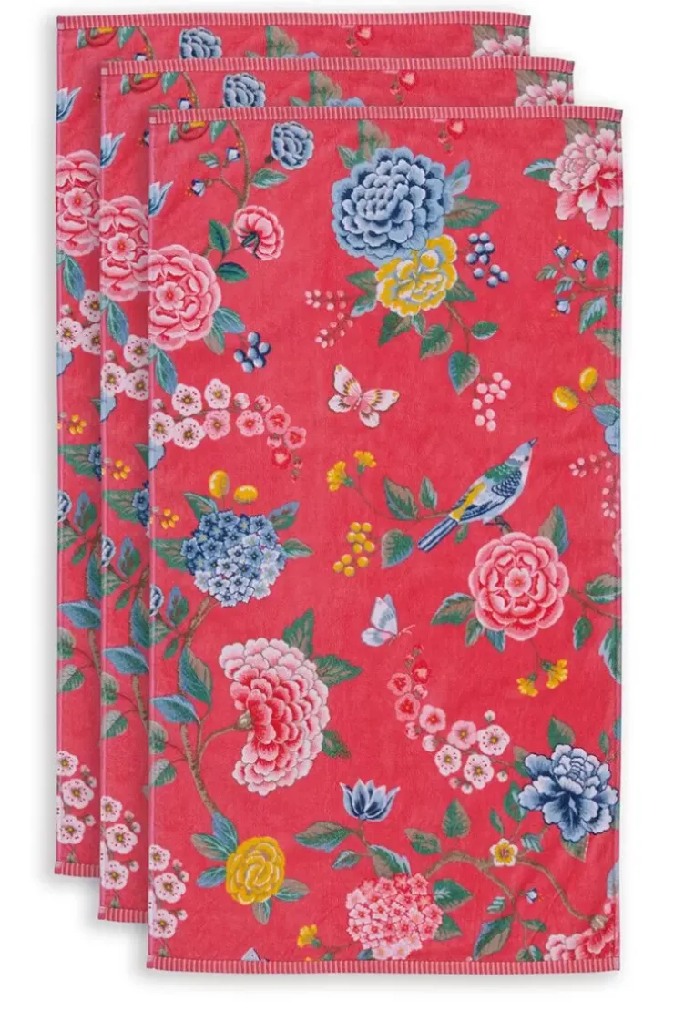 Pip Studio Badhanddoek Set/3 Good Evening 55X100 Cm Koraal Best