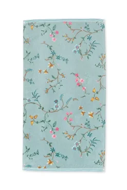 Pip Studio Badhanddoek Set/3 Les Fleurs 55X100 Cm Blauw Clearance