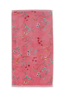 Pip Studio Badhanddoek Set/3 Les Fleurs 55X100 Cm Roze Outlet