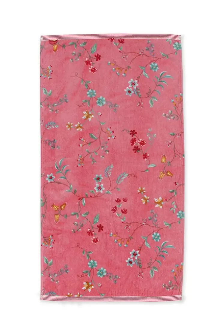 Pip Studio Badhanddoek Set/3 Les Fleurs 55X100 Cm Roze Outlet