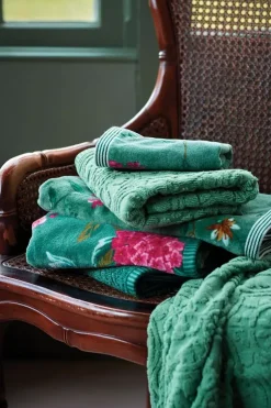 Pip Studio Badhanddoek Set/3 Les Fleurs 55X100 Cm Groen Clearance
