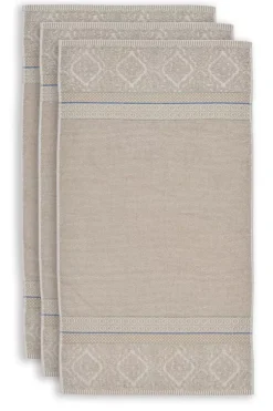 Pip Studio Badhanddoek Set/3 Soft Zellige 55X100 Cm Khaki New