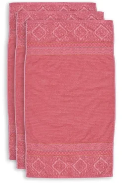Pip Studio Badhanddoek Set/3 Soft Zellige 55X100 Cm Koraal Outlet