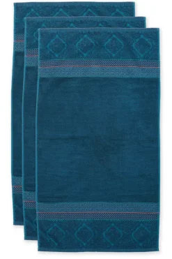 Pip Studio Badhanddoek Set/3 Soft Zellige Donker 55X100 Cm Blauw Sale