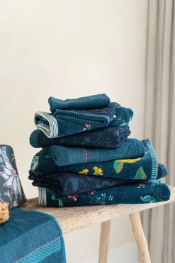 Pip Studio Badhanddoek Set/3 Soft Zellige Donker 55X100 Cm Blauw Sale