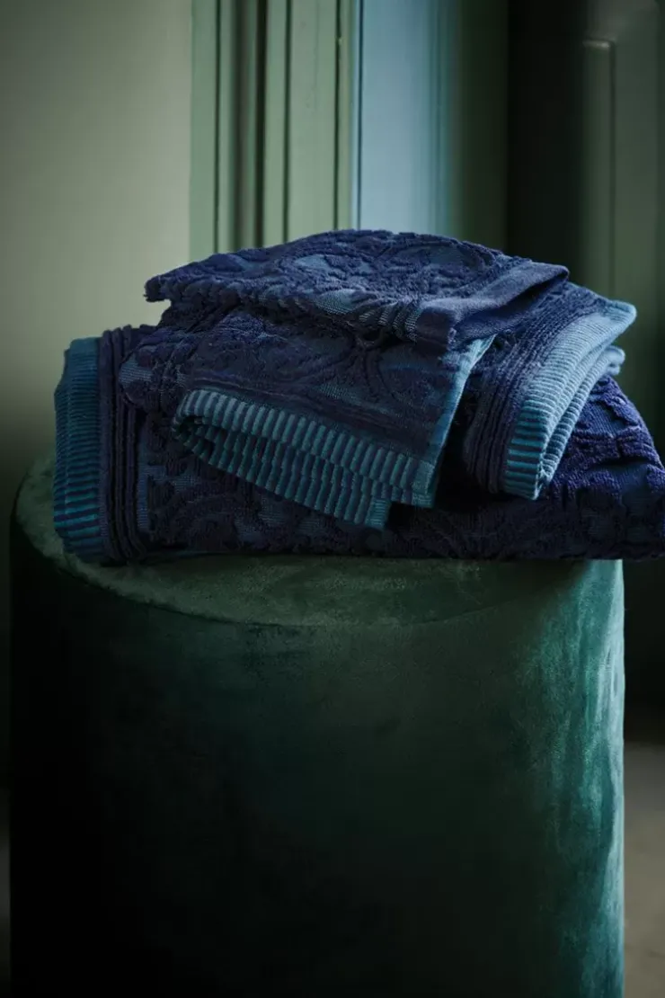 Pip Studio Badhanddoek Set/3 Tile De Pip Donker 55X100 Cm Blauw Best