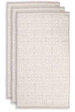 Pip Studio Badhanddoek Set/3 Tile De Pip 55X100 Cm Khaki Discount