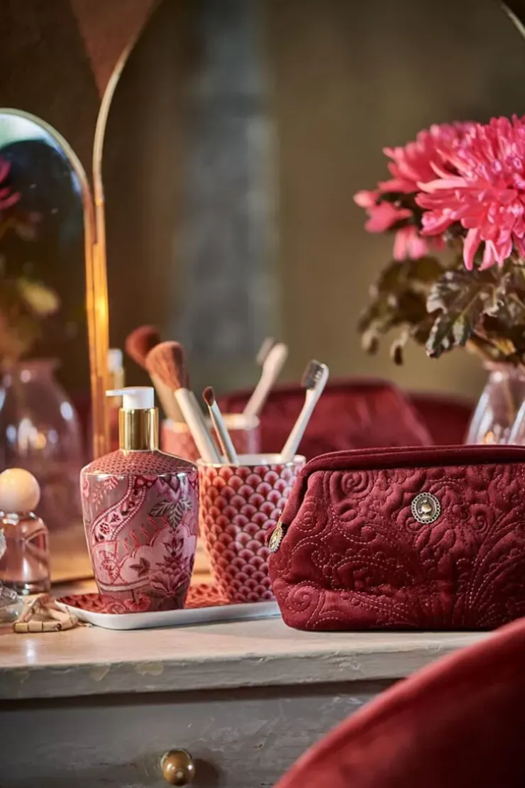 Pip Studio Badkamer Accessoires Set/3 Kyoto Festival Donker Roze New