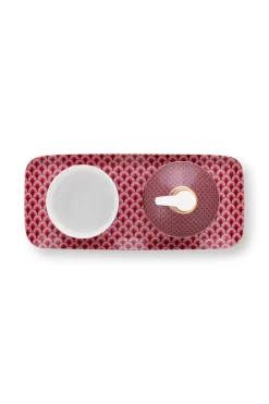 Pip Studio Badkamer Accessoires Set/3 Kyoto Festival Donker Roze New