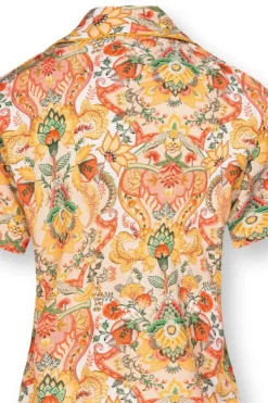Pip Studio Blouse Korte Mouw Kyoto Festival Geel Hot