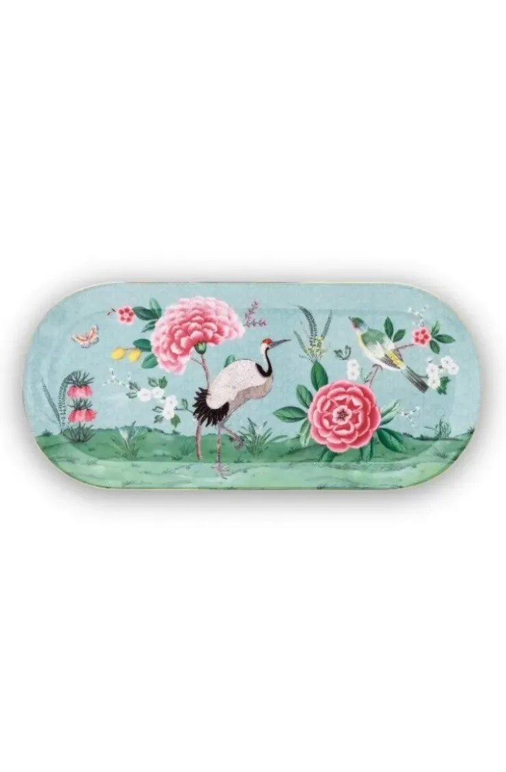 Pip Studio Blushing Birds Rechthoekig Taartplateau Blauw