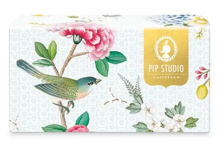 Pip Studio Blushing Birds Set/2 Espresso Kop & Schotel Wit Clearance