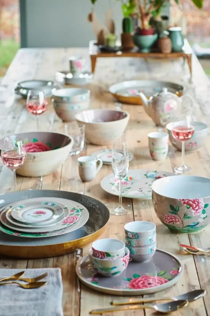 Pip Studio Blushing Birds Set/2 Mokken Groot Khaki Clearance