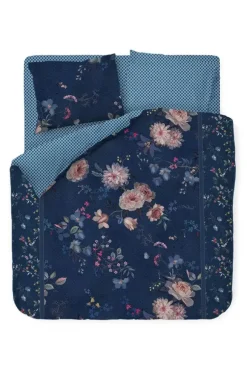 Pip Studio Dekbedovertrek Tokyo Bouquet Donker Blauw Clearance