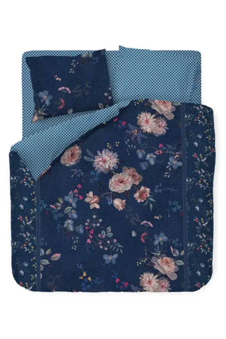 Pip Studio Dekbedovertrek Tokyo Bouquet Donker Blauw Clearance