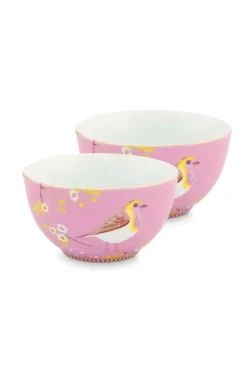 Pip Studio Early Bird Set/2 Kommen 15 Cm Roze Hot