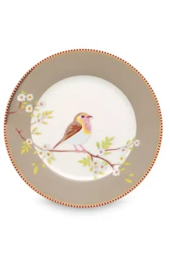 Pip Studio Floral Ontbijtbord Early Bird 21 Cm Khaki Clearance