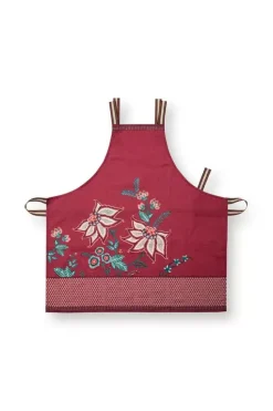 Pip Studio Flower Festival Apron Dark Pink Roze Online