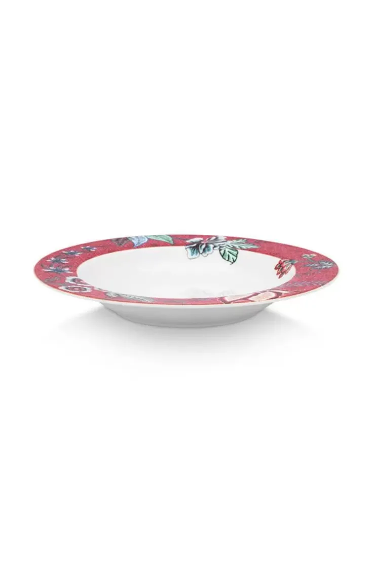 Pip Studio Flower Festival Diep Bord Donker 21.5 Cm Roze New