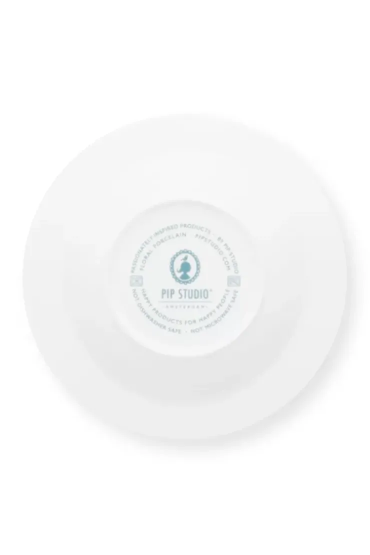 Pip Studio Flower Festival Diep Bord Licht 21.5 Cm Blauw