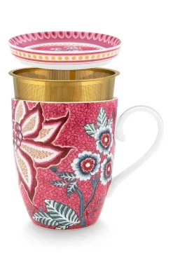 Pip Studio Flower Festival Eenpersoons Thee Donker Roze Discount