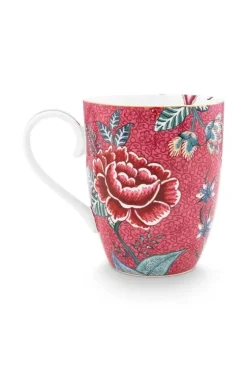 Pip Studio Flower Festival Eenpersoons Thee Donker Roze Discount