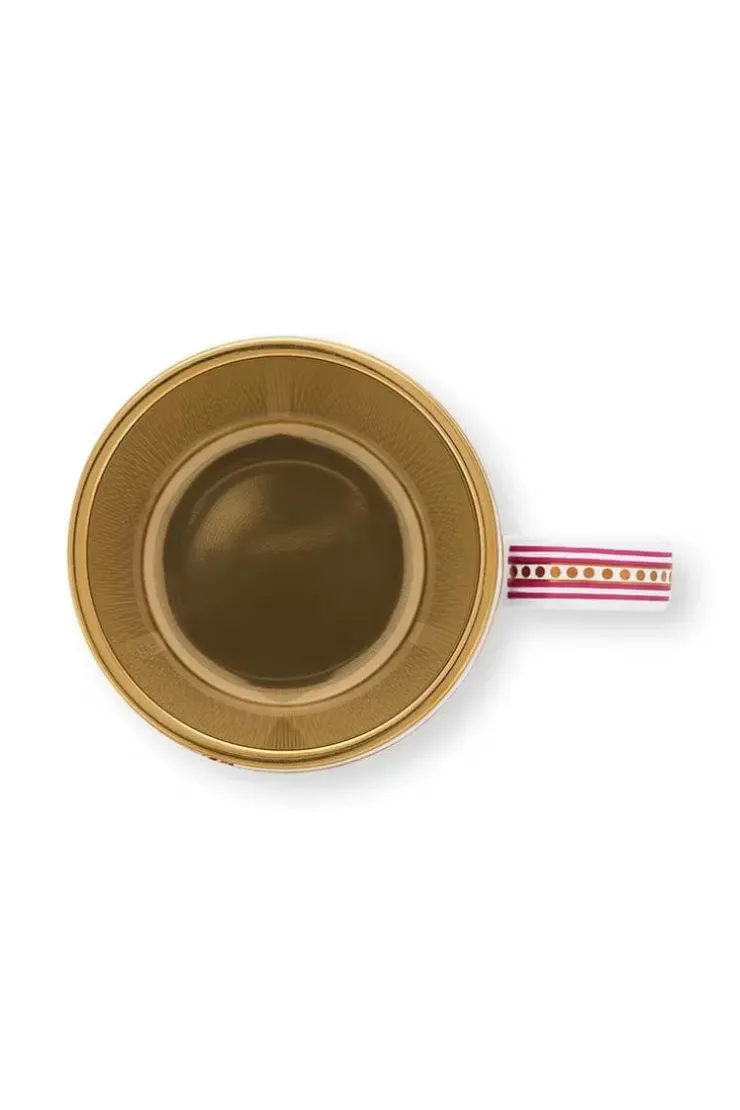 Pip Studio Flower Festival Eenpersoons Thee Donker Roze Discount