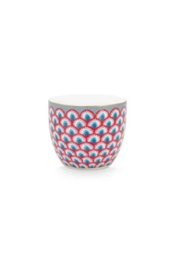 Pip Studio Flower Festival Eierdopje Rood/Licht Blauw Outlet