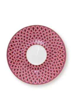 Pip Studio Flower Festival Espresso Kop & Schotel Donker Roze Online