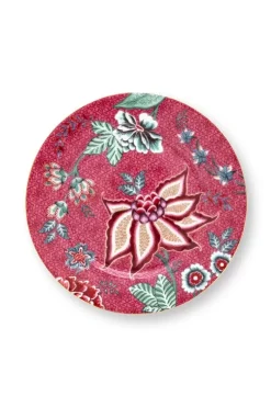 Pip Studio Flower Festival Gebaksbord Donker 17 Cm Roze Best