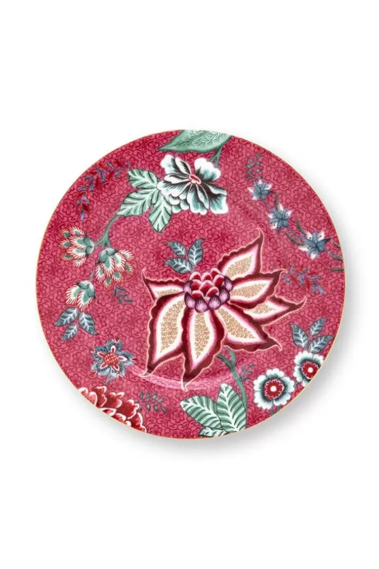 Pip Studio Flower Festival Gebaksbord Donker 17 Cm Roze Best