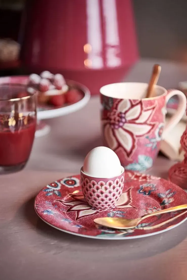 Pip Studio Flower Festival Gebaksbord Donker 17 Cm Roze Best