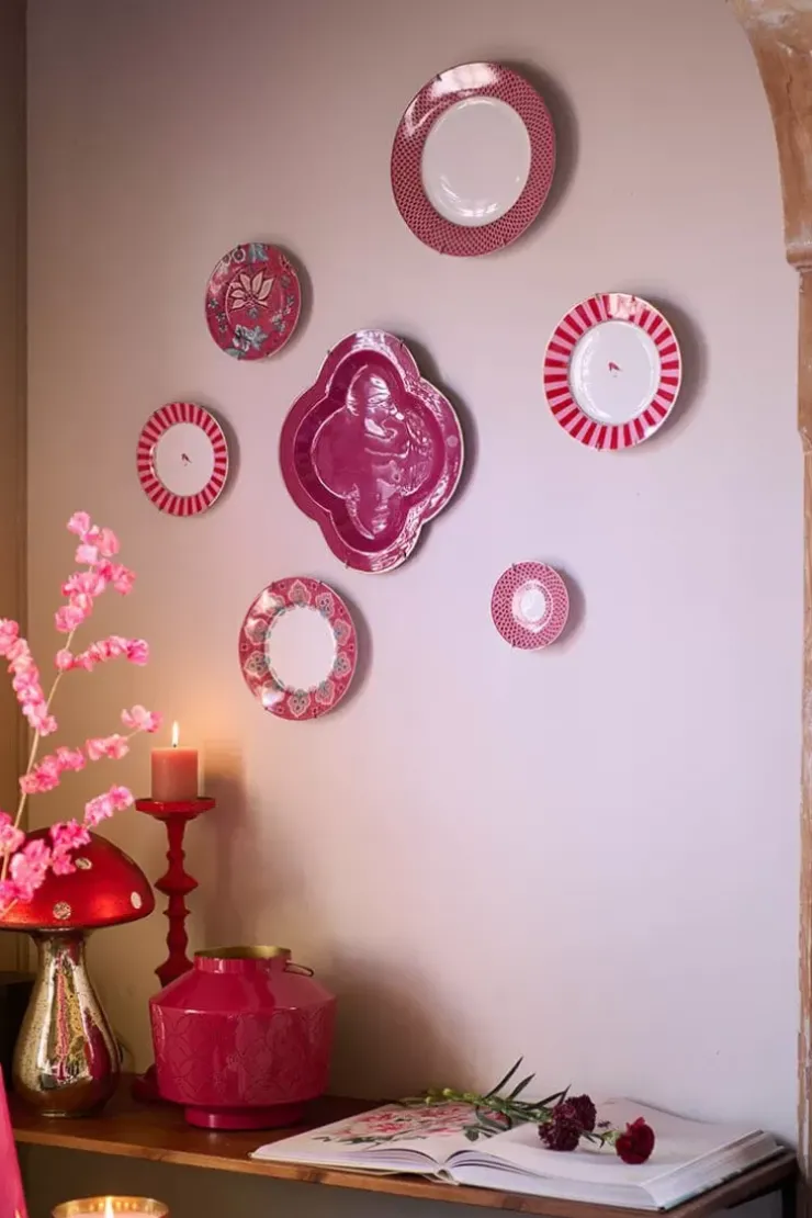 Pip Studio Flower Festival Gebaksbord Donker 17 Cm Roze Best