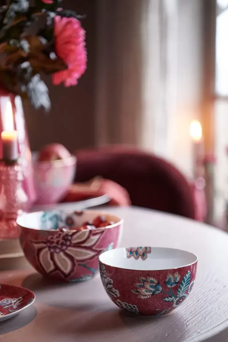 Pip Studio Flower Festival Kom Donker 12 Cm Roze