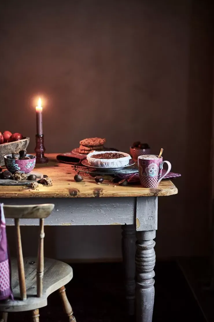 Pip Studio Flower Festival Kom Donker 12 Cm Roze