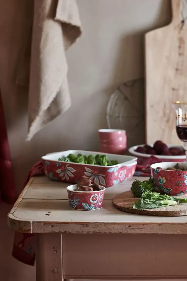 Pip Studio Flower Festival Kom Donker 12 Cm Roze