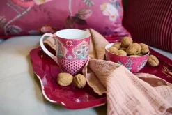 Pip Studio Flower Festival Kom Donker 12 Cm Roze