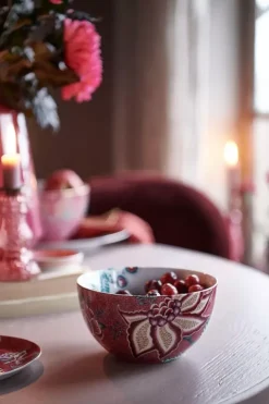 Pip Studio Flower Festival Ontbijt Set/3 Donker Roze Sale