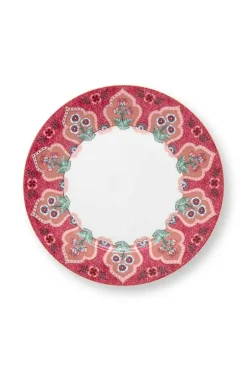Pip Studio Flower Festival Ontbijtbord Donker 21 Cm Roze New