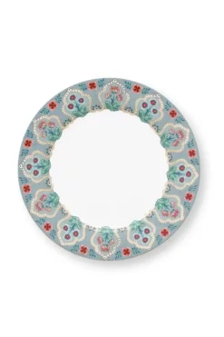 Pip Studio Flower Festival Ontbijtbord Licht 21 Cm Blauw
