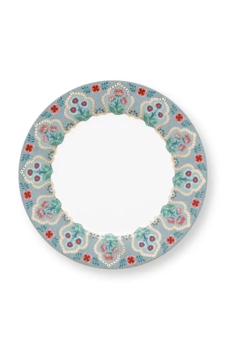 Pip Studio Flower Festival Ontbijtbord Licht 21 Cm Blauw