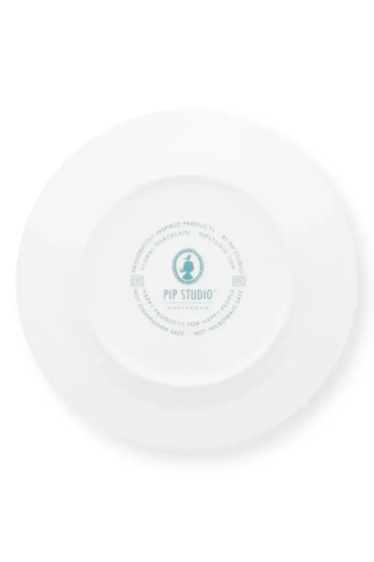 Pip Studio Flower Festival Ontbijtbord Licht 21 Cm Blauw