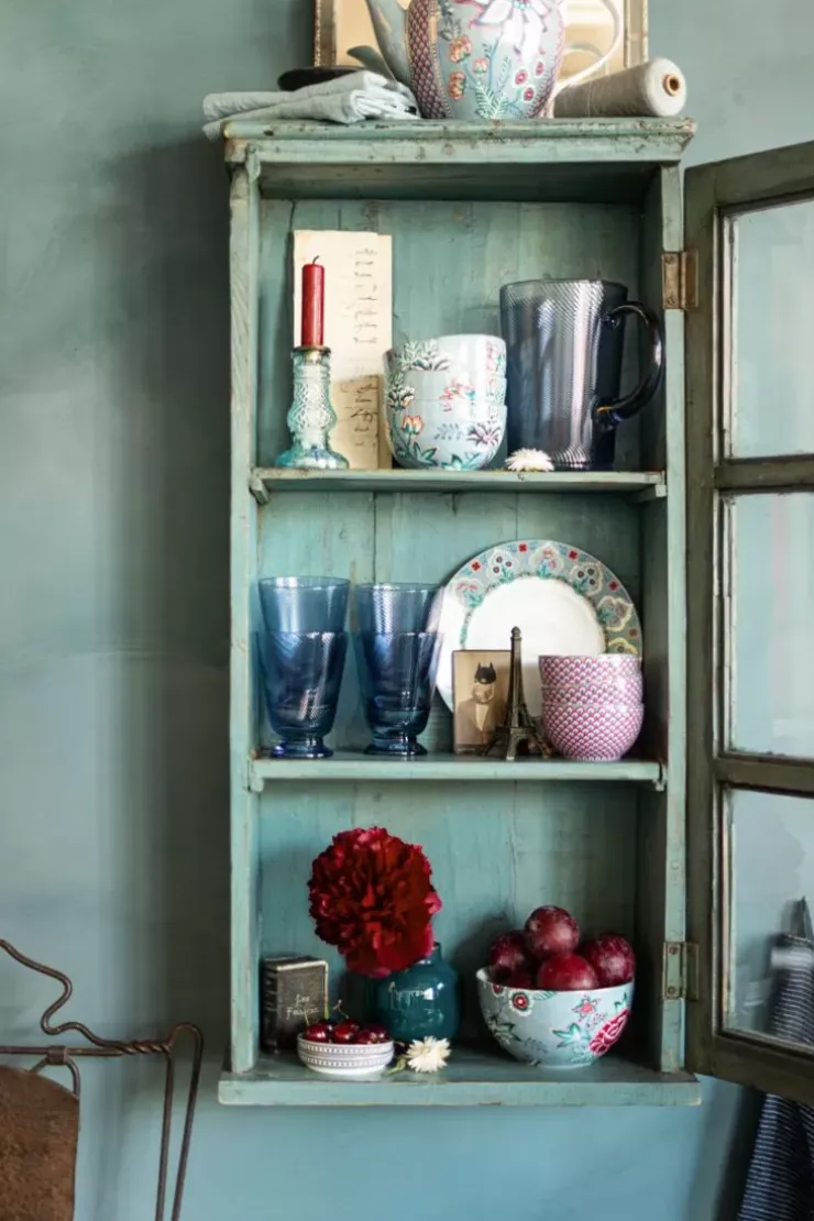 Pip Studio Flower Festival Ontbijtbord Licht 21 Cm Blauw