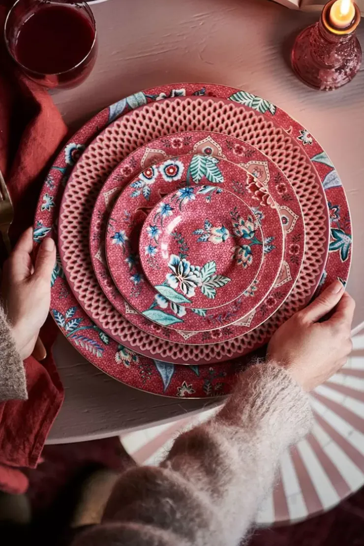 Pip Studio Flower Festival Petit Four Dark Pink 12Cm Roze Clearance