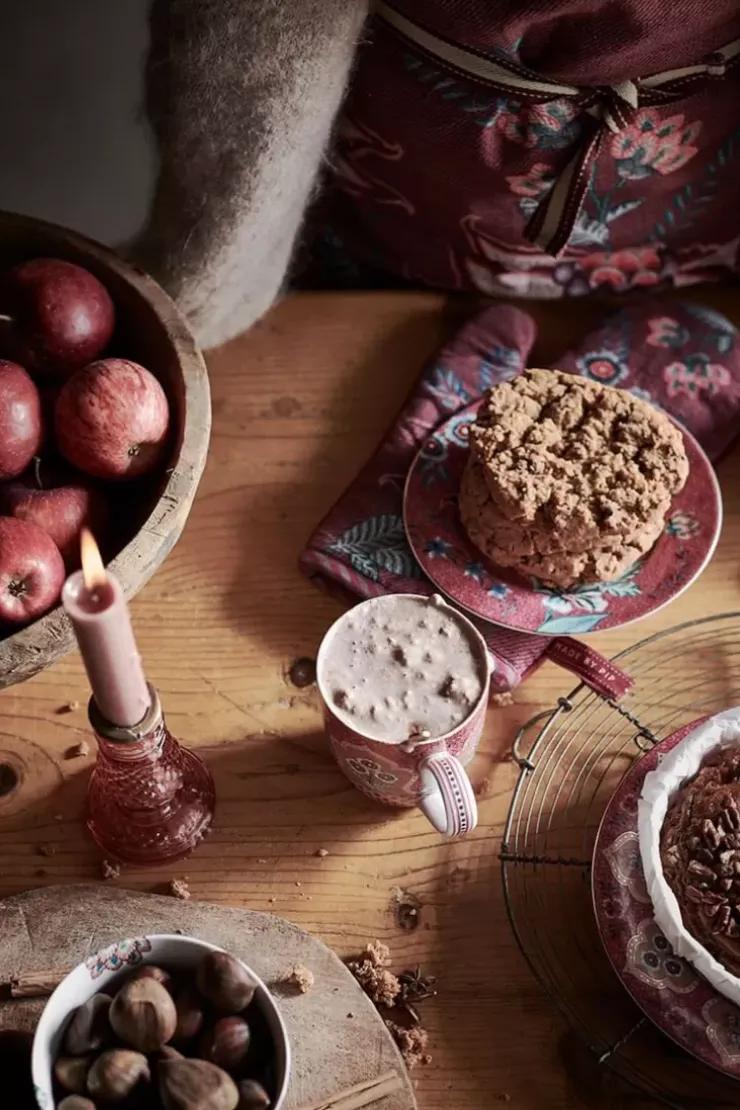 Pip Studio Flower Festival Pot Holder Square Dark Pink