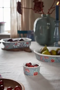 Pip Studio Flower Festival Serveerschaal Rond Licht Blauw Hot