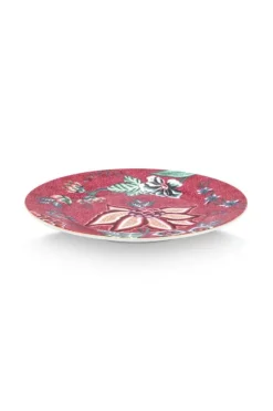Pip Studio Flower Festival Set/4 Gebaksborden Donker 17Cm Roze Outlet