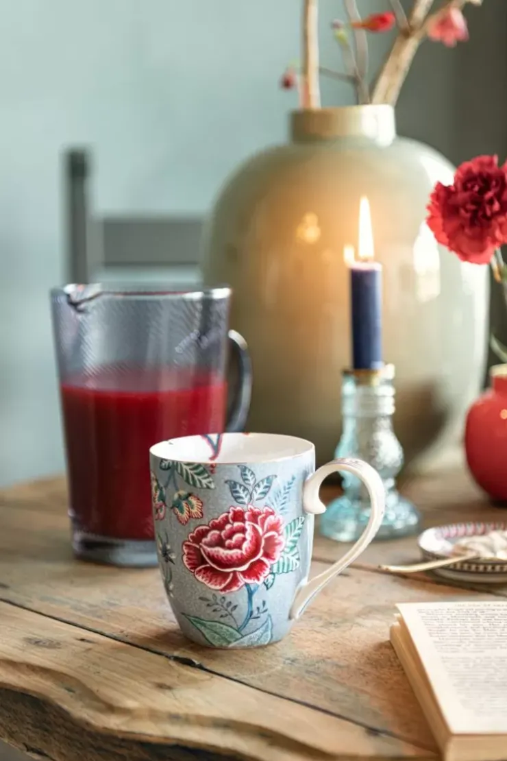 Pip Studio Flower Festival Set/2 Mokken Groot Licht Blauw New